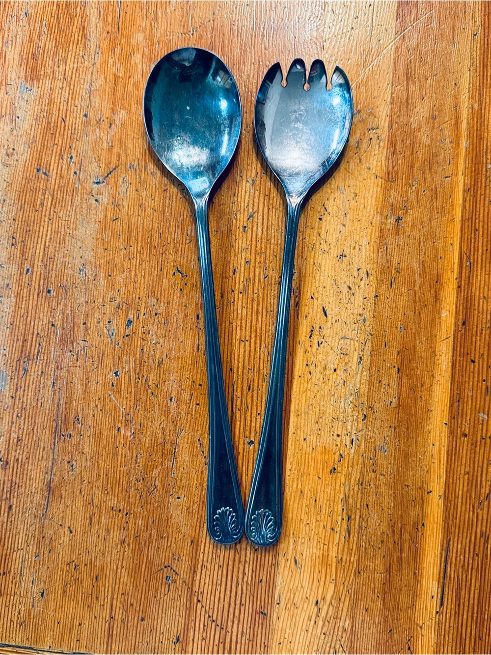 WA Sheffield England Silver Plate Serving Set with Shell Design